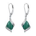 TOUPOP Sterling Silver Gemstone Teardrop Dangle Earrings Women Gifts-0-0