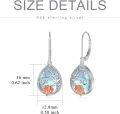 wholesale 925 Sterling Silver Blue Moonstone Tree of Life Rose Gold Lotus Drop Earrings-0-4