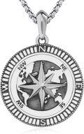 wholesale 925 Sterling Silver  World Map Compass Pendant Necklace-0-0