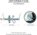 wholesale 925 Sterling Silver Turquoise Cross Caduceus Pendant Nurse Necklace for Women Graduation Gifts-0-5