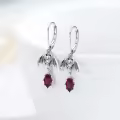 wholesale 925 Sterling Silver Bat Ruby Drop Dangle Hoop Halloween Christmas -0-4