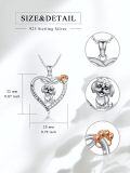wholesale 925 Sterling Silver Heart-Shaped Pendant with Yorkshire Terrier and Paw Print Charm Necklace for Women's Gifts-0-4