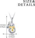 wholesale Hypoallergenic S925 Sterling Silver White Gold Plated White Crystal Snowman Pendant Necklace-0-5