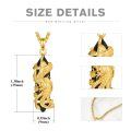 wholesale 925 Sterling Silver Phoenix Black Onyx Pendant Necklace 18k Gold Plated-0-3