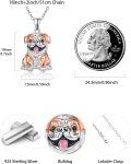 wholesale 925 Sterling Silver Bulldog Pendant Necklace for Women Dog Lovers and Moms-0-2