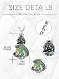 wholesale TOUPOP Cremation Jewelry For Ashes Sterling Silver Tree Of Life Urn Necklace For Ashes With Teardrop Crystal Keepsake Jewelry W/funnel Filler (dragon) -0-3