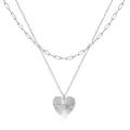wholesale 925 Sterling Silver Heart Pendant Chain Necklace for Women Girls  45cm Length-0-0