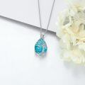 wholesale 925 Sterling Silver Tree Of Life Turquoise Teardrop Pendant Necklace For Women-0-7