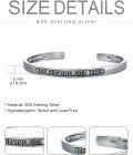 wholesale Sterling Silver Poiuy Inspirational Strength Mantra Cuff Bracelet Set-0-25