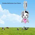 wholesale 925 Sterling Silver Cute Cow Charm With Heart Crystal-0-12