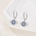 wholesale 925 Sterling Silver Evil Eye Dangle Earrings Minimalist s for Women-0-2