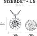 wholesale  Compass Pendant with Black Stone Men's & Women's s for Him Her-0-5