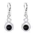 wholesale 925 Sterling Silver Green Turquoise Drop Earrings Platinum Plated Twisted Swirl Jewelry For Women-0-46