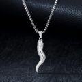 wholesale 925 Sterling Silver Italian Horn Pendant Necklace s for Men & Women - Good Luck Amulet Charm s from Italy-0-2
