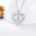 TOUPOP Sterling Silver Heart Initial A-Z Letter Pendant Necklace Gift-0-4