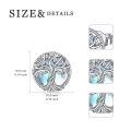 wholesale 925 Sterling Silver Tree Of Life Moonstone Stud Earrings White Gold Plated-0-2