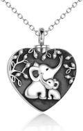 wholesale 925 Sterling Silver Elephant Heart Locket Pendant Necklace with Fillers and Chain-0-0