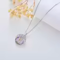 TOUPOP Sterling Silver Crystal 2 Sisters Necklace Gifts For Women-0-3