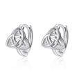 wholesale 925 Sterling Silver Triquetra Trinity Knot Studs Earings Celtic Irish  for Her-0-0