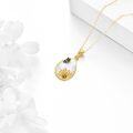 wholesale  14K Real Gold Butterfly & Sunflower Opal Pendant Necklace, Hypoallergenic, Gift for Women-0-3