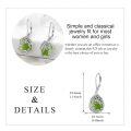 wholesale 925 Sterling Silver Tree Of Life Drop Earrings Wholesale With Green Stone-0-4