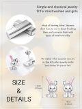 wholesale 925 Sterling Silver Bunny Rabbit Stud Earrings for Nurses - Cute Cartoon Animal  Set-0-1