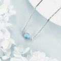 wholesale 925 Sterling Silver Larimar Bead Pendant Necklace for Women Mother's Day Gifts-0-2