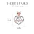 TOUPOP Sterling Silver Rose Flower Daughter Necklace-0-5