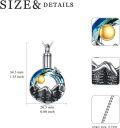 wholesale 925 Sterling Silver Mountain & Star Cremation Keepsake Pendant Necklace for Ashes Memory Jewelry-0-3