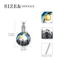 wholesale 925 Sterling Silver Mountain Moon Pendant Necklace-0-3