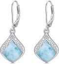 wholesale 925 Sterling Silver Teardrop White Opal Dangle Earrings for Women-0-42