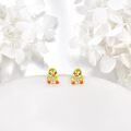 wholesale 925 Sterling Silver Duck Heart-Shaped Stud Earrings - Adorable Gifts for Her-0-1