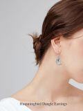 wholesale 925 Sterling Silver Blue Enamel Hummingbird Leverback Drop Dangle Earrings Gift for Women-0-1