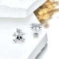 wholesale 925 Sterling Silver Skull Bowknot Stud Earrings Hypoallergenic  for Women-0-3