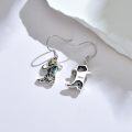 wholesale 925 Sterling Silver Turquoise Cowboy Boot Drop Earrings for Women-0-2