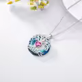 TOUPOP Sterling Silver No Gemstone Tree Of Life Birthstone Necklace-0-4