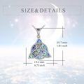 wholesale 925 Sterling Silver Triquetra Trinity Knot with Opal Stone and Pentagram Pendant Necklace for Women Girls  36 Chain Length-0-3