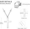 wholesale 925 Sterling Silver Faith Cross Layered Pendant Necklace Religious Jewelry for Women Girls Gifts 45cm Chain Length-0-4