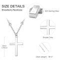 wholesale 925 Sterling Silver Faith Cross Layered Pendant Necklace Religious Jewelry for Women Girls Gifts 45cm Chain Length-0-4