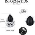 wholesale 925 Sterling Silver Onyx Owl Stud Earrings 13mm - Symbol of Wisdom, Minimalist Gift for Women-0-5