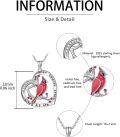 wholesale TOUPOP Cardinal Necklace For Women Sterling Silver Heart Red Bird Pendant Necklace Cardinals Appear When Angels Are Near Sympathy Memorial Jewelry Gifts For Women Mom Wife Sisters Her -0-2