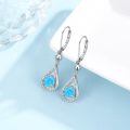 wholesale 925 Sterling Silver Opal Drop Earrings Wholesale With Cubic Zirconia-0-3