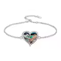 TOUPOP 925 Sterling Silver Crystal Sister Bracelet, 7+2 Inches-0-0