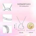 wholesale 925 Sterling Silver Open Heart Pendant with Cubic Zirconia Accent Chain Jewelry for Women's Gifts-0-4