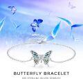 wholesale 925 Sterling Silver Abalone Shell Butterfly Charm Anklet Ankle Chain Foot s for Women-0-3