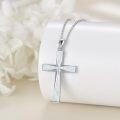 wholesale Sterling Silver Origami Cross Pendant Necklace Religious Jewelry Gift for Women Men-0-2