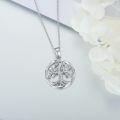 wholesale 925 Sterling Silver Round Cutout Tree Of Life Pendant Necklaces For Women - Family s-0-3