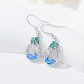 wholesale Palm Tree/sea Turtle/dolphin/flamingo Earrings 925 Sterling Silver Teardrop Ocean Earrings Blue Opal Wave Jewelry Summer Christmas Gifts For Women Her -0-3