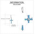 wholesale 925 Sterling Silver Opal Cross Abalone Shell Leverback Earrings for Women-0-3