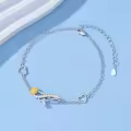 TOUPOP Sterling Silver Insect Bracelet with Stones-0-3